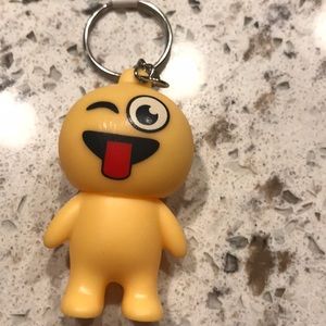 Light up emoji keychain